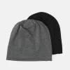 Pier One UNISEX 2 PACK - Mütze - Black/grey