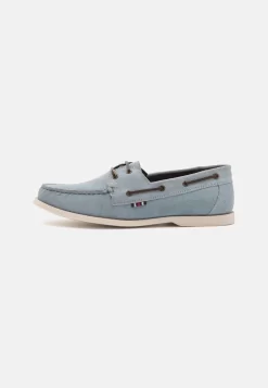 Pier One LEATHER UNISEX - Bootsschuh - Light Blue