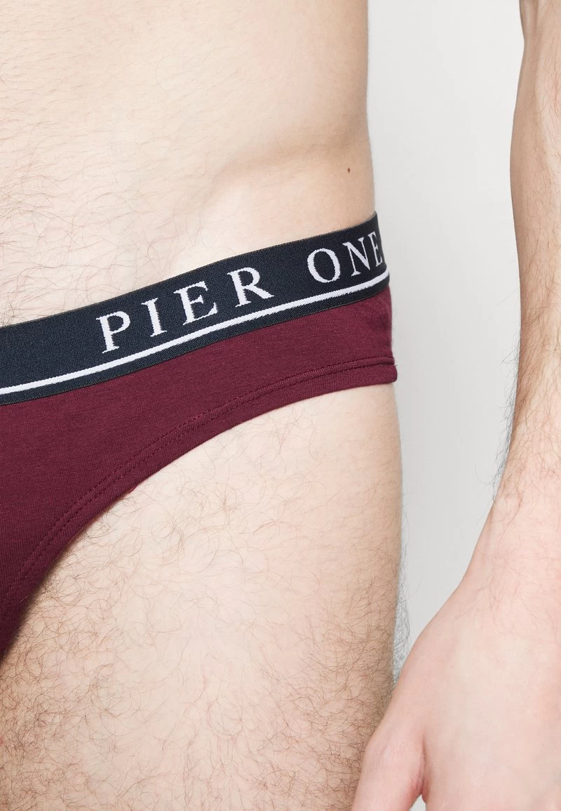 Pier One BRANDED WAISTBAND BRIEFS 3 PACK - Slip - Dark Blue /green/bordeaux – Bild 6