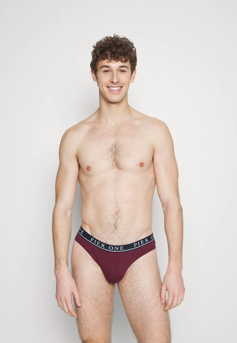 Pier One BRANDED WAISTBAND BRIEFS 3 PACK - Slip - Dark Blue /green/bordeaux – Bild 3