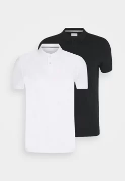 Pier One 2 PACK - Poloshirt - White/black