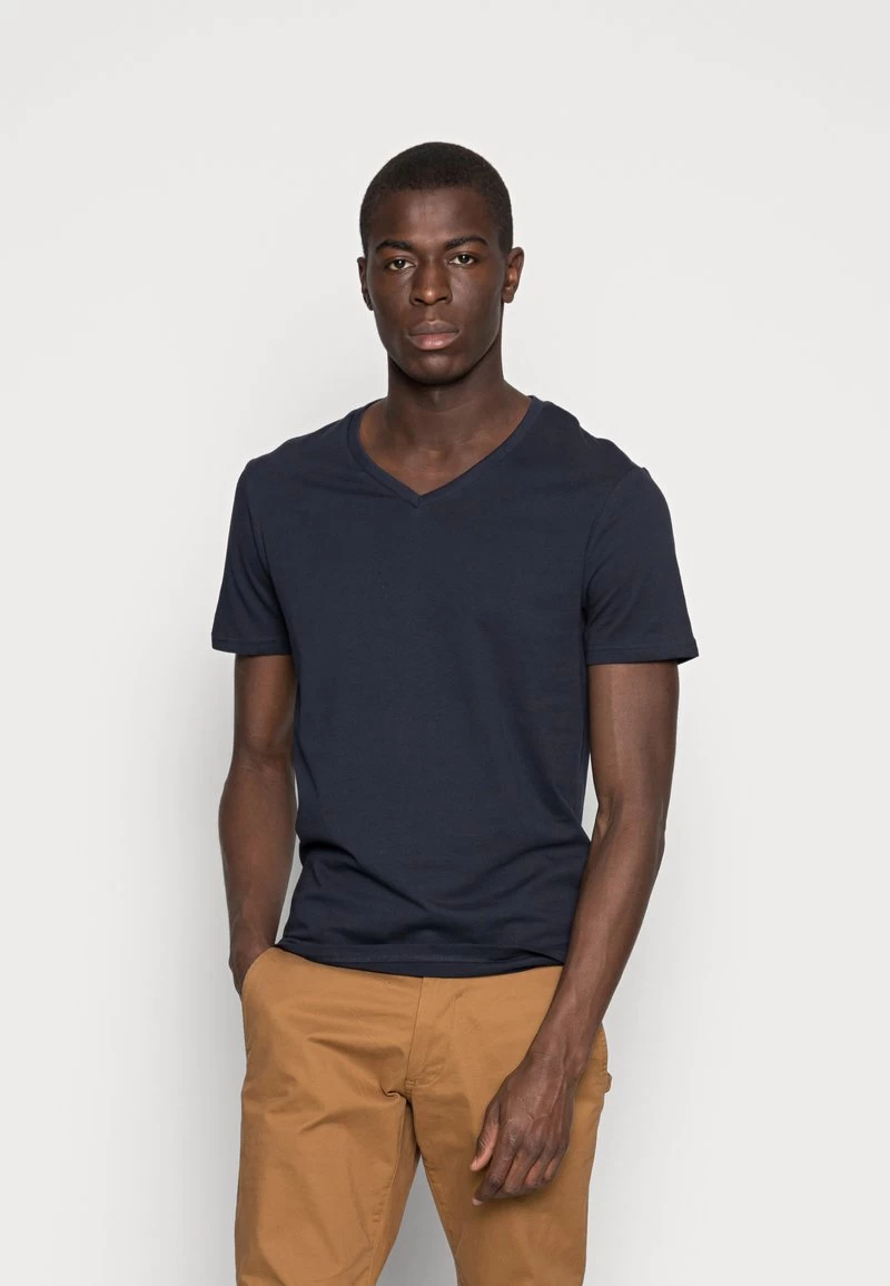 Pier One 5 PACK - T-Shirt Basic - White/blue/black – Bild 3