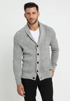 Pier One Strickjacke - Mottled Dark Grey