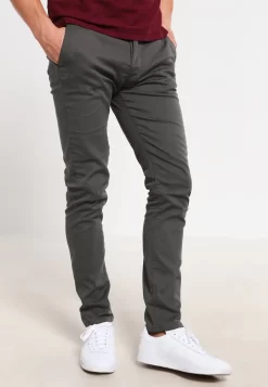 Pier One SLIM FIT CHINO - Chino - Dark Grey
