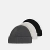 Pier One UNISEX 3 PACK - Mütze - Black/dark Grey/off-white/