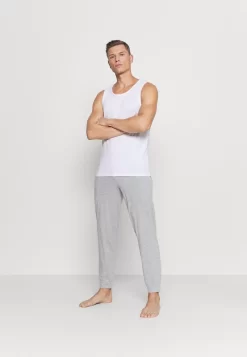 Pier One 2 PACK - Nachtwäsche Hose - Mottled Dark Grey/mottled Grey