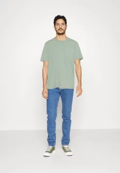 Pier One 5 PACK - T-Shirt Basic - Mint/off-white/khaki