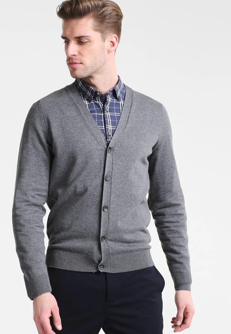 Pier One Strickjacke - Dark Grey Melange