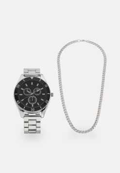 Pier One SET UNISEX - Uhr - Silver-coloured