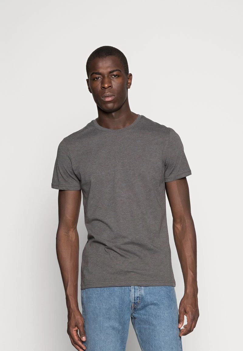 Pier One 3 PACK - T-Shirt Basic - Black/grey/green – Bild 5