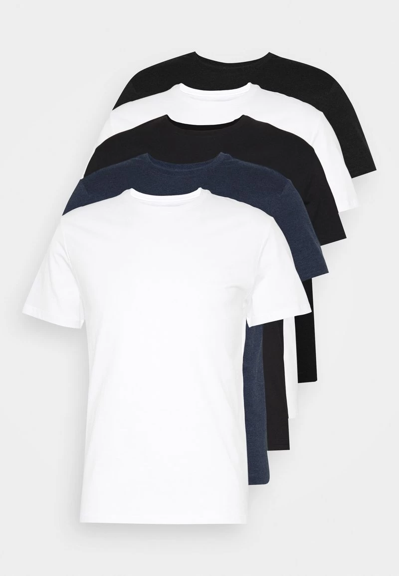 Pier One T-Shirt Basic - Black/white/blue – Bild 4